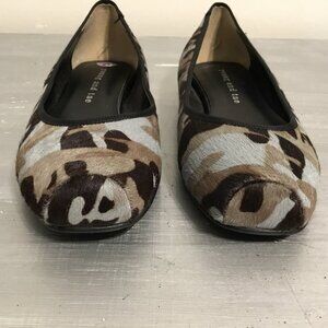 Young and Tae Women's Faux Pony Hair Texture Shoes,   Grey/Brown/Tan, Size 7 US